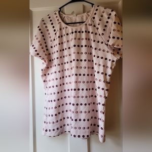 EUC Kate Quinn Mauve Moon Phase Flutter Sleeve Top